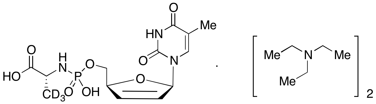 Thymidine-2’,3’-didehydro-5’-phosphonyl-L-alanine-d3 Ditriethylamine Salt