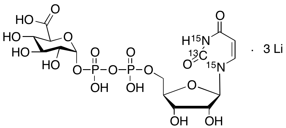 Trilithium UDP-glucuronic Acid-3C1, 5N2