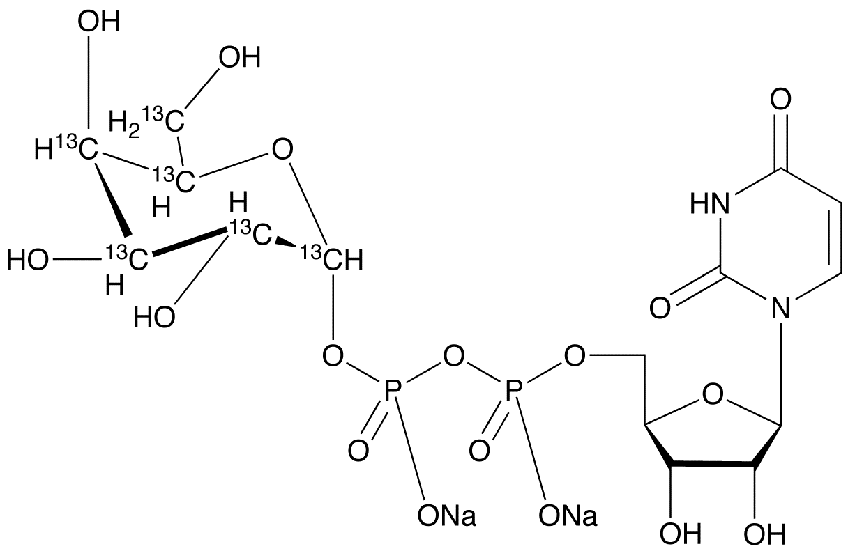 Uridine Diphosphate-α-D-[UL-13C6]galactose Disodium Salt