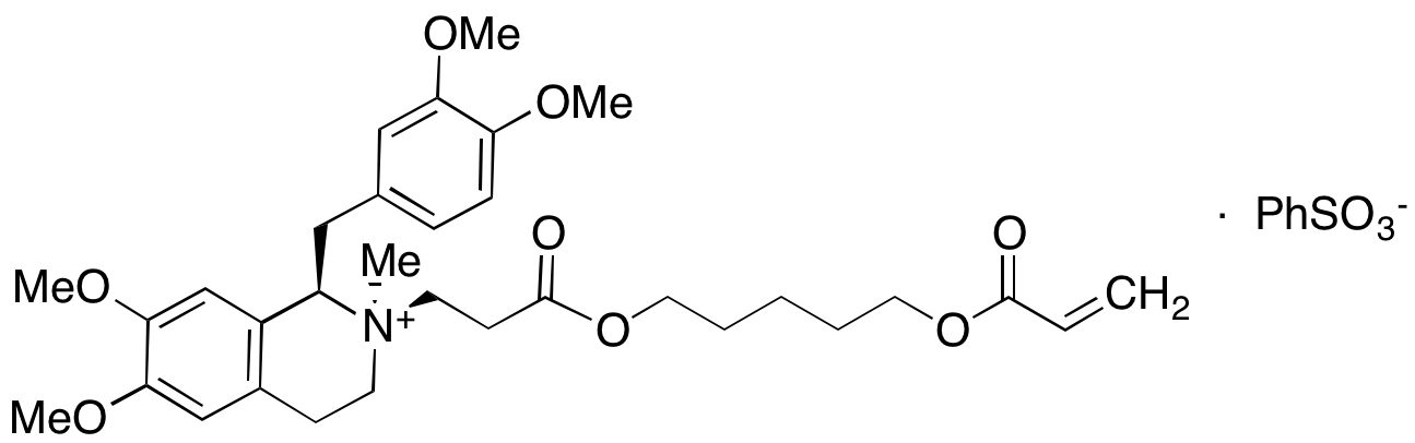 cis-1-[(3,4-Dimethoxyphenyl)methyl]-1,2,3,4-tetrahydro-6,7-dimethoxy-2-methyl-2-[3-oxo-3-[[5-[(1-oxo-2-propenyl)oxy]pentyl]oxy]propyl]-isoquinolinium Benzenesulfonate