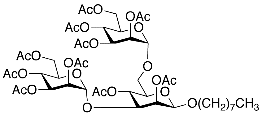 n-Octyl-2,4-O-diacetyl 3,6-Di-O-(2,3,4,6-O-tetraacetyl-α-D-mannopyranosyl)-β-D-mannopyranoside