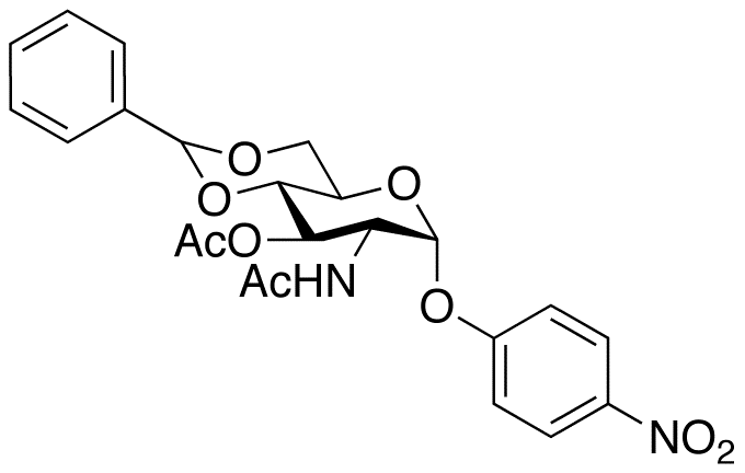 p-Nitrophenyl 2-Acetamido-3-O-acetyl-4,6-O-benzylidene-2-deoxy-α-D-glucopyranoside