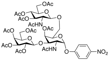 p-Nitrophenyl 2-Acetamido-4-O-acetyl-6-O-(2-acetamido-3,4,6-tri-O-acetyl-2-deoxy-β-D-glucopyranosyl)-2-deoxy-3-O-(2,3,4,6-tetra-O-acetyl-β-D-galactopyranosyl)-α-D-galactopyranoside