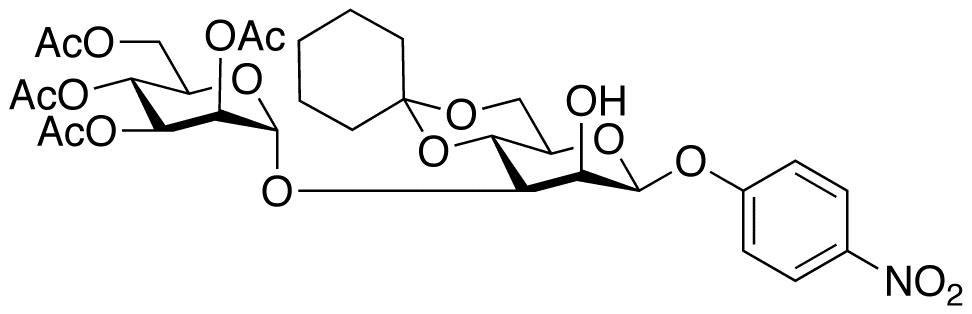 p-Nitrophenyl 3-O-(2,3,4,6-Tetra-O-acetyl-α-D-mannopyranosyl)-4,6-O-cyclohexylidene-β-D-mannopyranoside