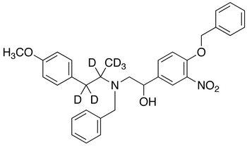 rac-N-Benzyl-N-[2-hydroxyl-2-(4-benzyloxy-3-nitrophenyl)-ethyl]-3-(4-methoxyphenyl)-2-propylamine-d6