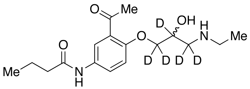 rac N-Desisopropyl-N-ethyl Acebutolol-d5