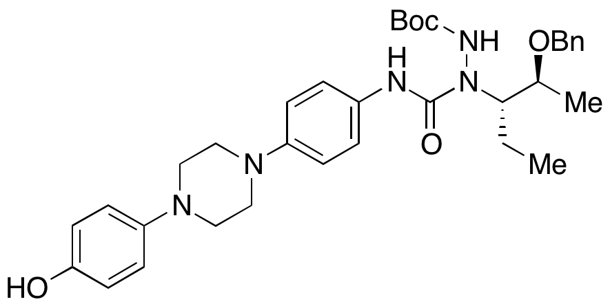 tert-Butyl 2-((2S,3S)-2-(Benzyloxy)pentan-3-yl)-2-((4-(4-(4-hydroxyphenyl)piperazin-1-yl)phenyl)carbamoyl)hydrazinecarboxylate