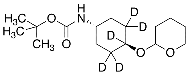 trans-[2-(4-tert-Butyloxycarbonylamino)cyclohexyloxy]tetrahydro-2H-pyran-d5