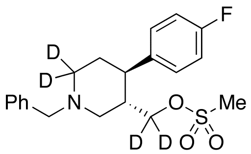 trans 1-Benzyl-4-(4-fluorophenyl)-3-methylsulfonatepiperidine-d4