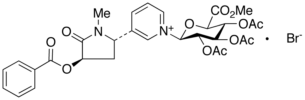 trans-3’-Benzoyloxy Cotinine 2,3,4-Tri-O-acetyl-N-β-D-glucuronide Methyl Ester Bromide