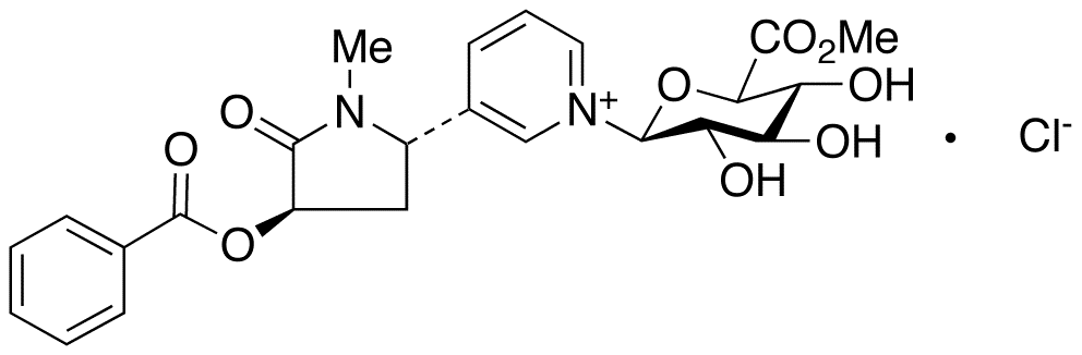 trans-3’-Benzoyloxy Cotinine N-β-D-Glucuronide Methyl Ester Chloride