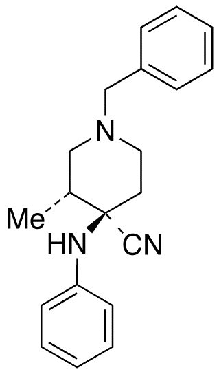 trans-3-Methyl-4-(phenylamino)-1-(phenylmethyl)-4-piperidinecarbonitrile