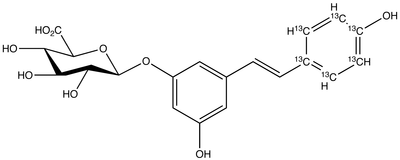 trans-Resveratrol-13C6 3-O-β-D-Glucuronide