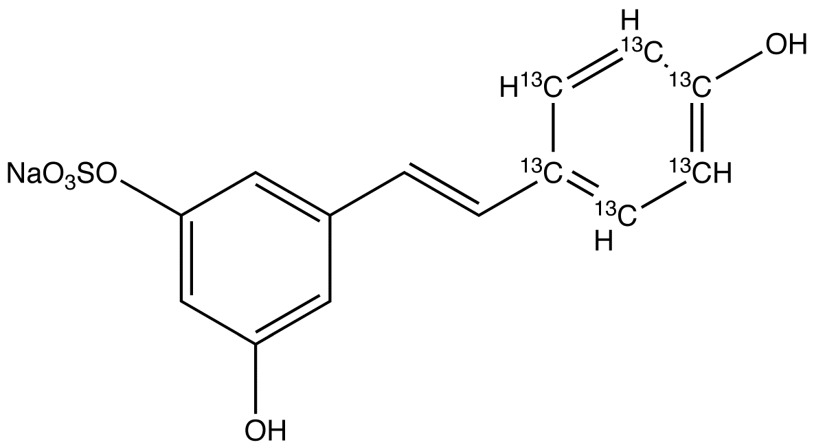 trans Resveratrol-13C6 3-Sulfate Sodium Salt