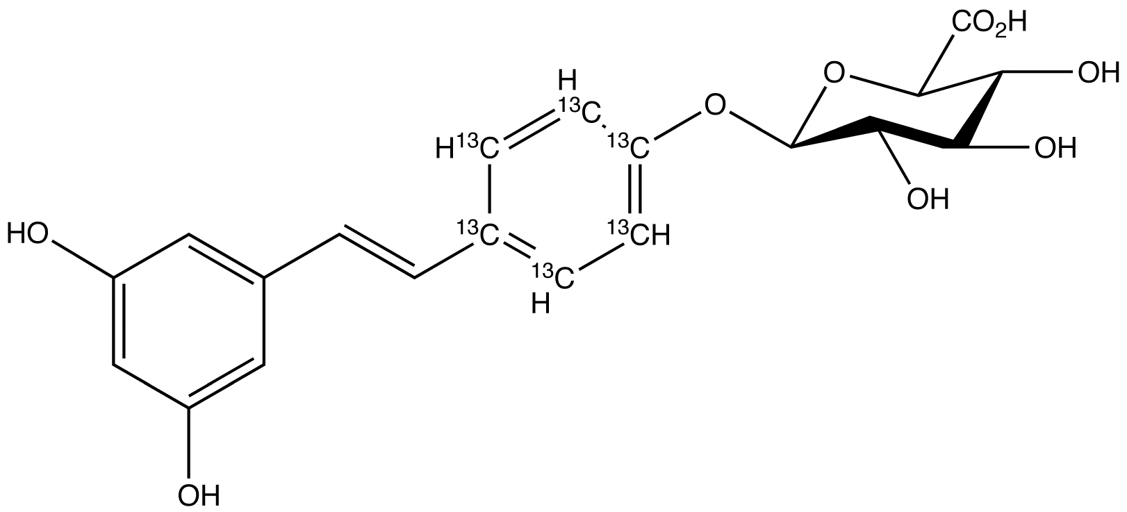 trans-Resveratrol-13C6 4’-O-β-D-Glucuronide